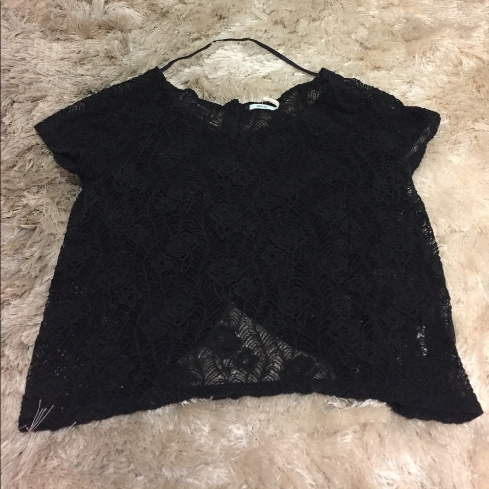 Black crop top